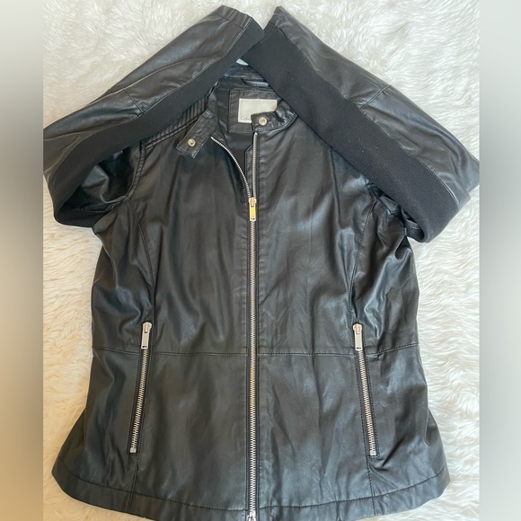 Calvin Klein Jeans Jackets Coats Calvin Klein Womens Black Faux Leather Motorcycle Jacket